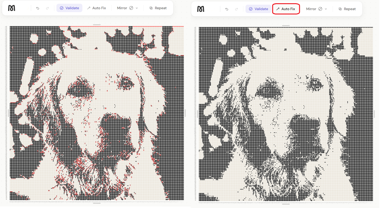 mosaicery validate and auto-fix functions